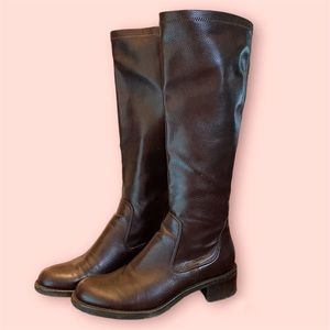 Brown Faux Leather Franco Sarto Boots Women’s size 6